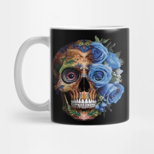 Floral Skull: Beauty and Darkness in Harmony Mug